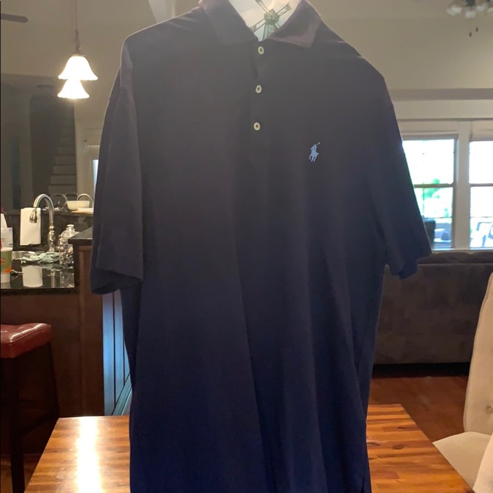 Navy Polo collard shirt